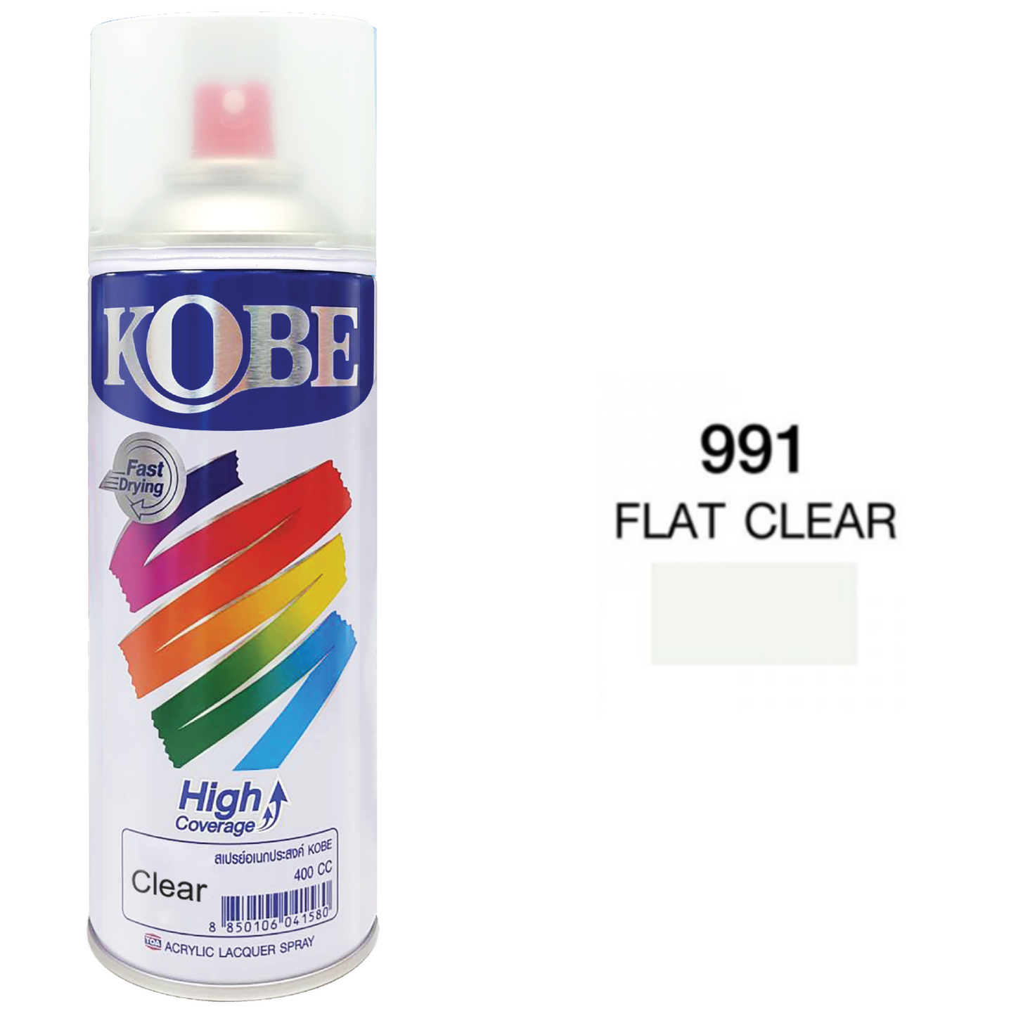 Kobe Spray Paint - Clear/Matte Lacquer  - 400ml premium grade aerosol spray, All purpose paint