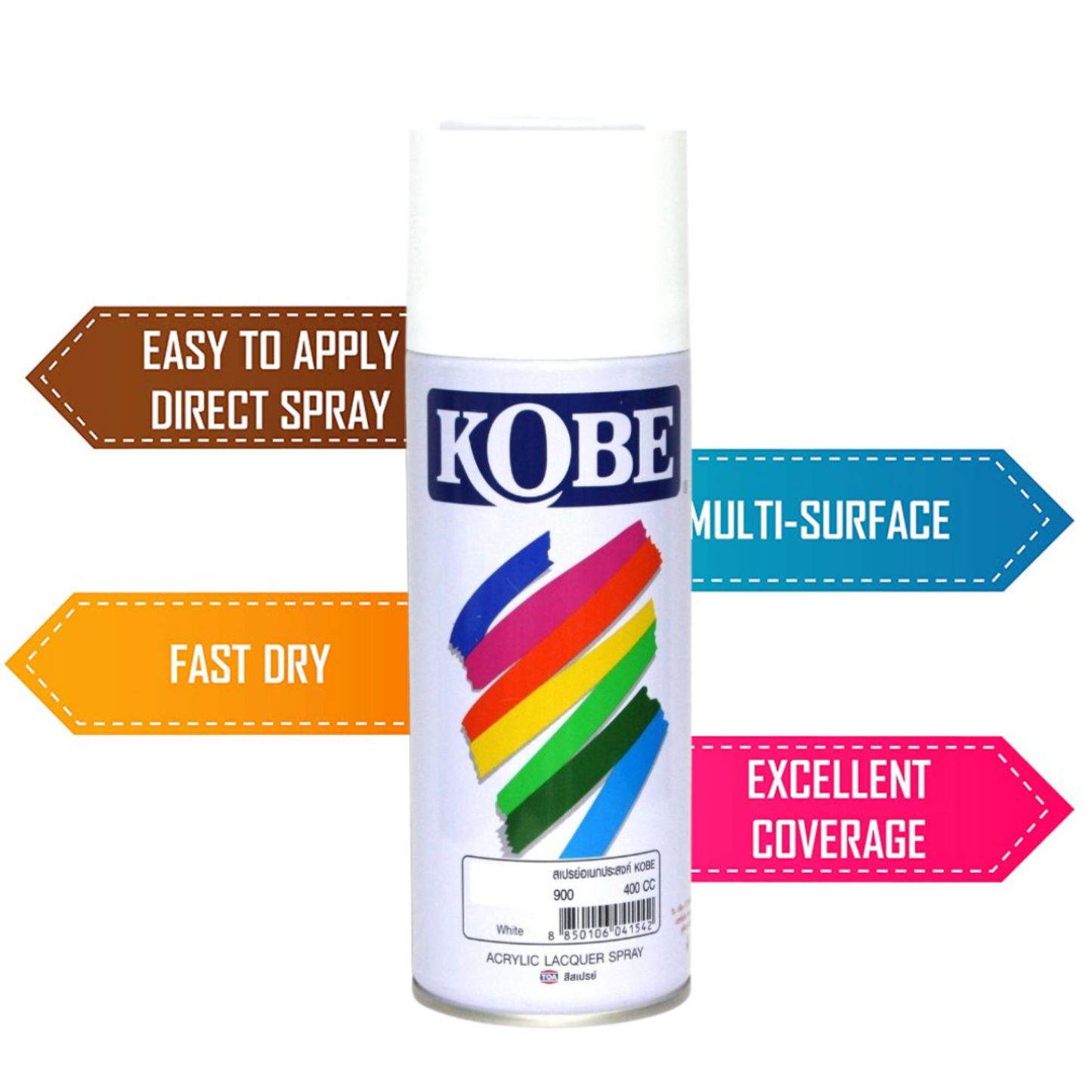 Kobe Spray Paints  - 400ml premium grade aerosol spray, All purpose paint