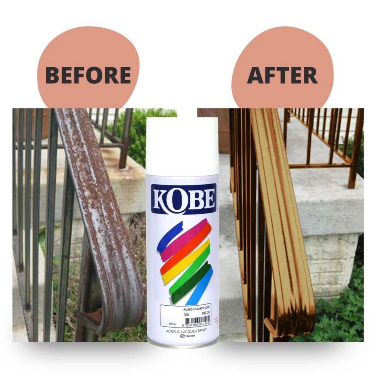 Kobe Spray Paints  - 400ml premium grade aerosol spray, All purpose paint