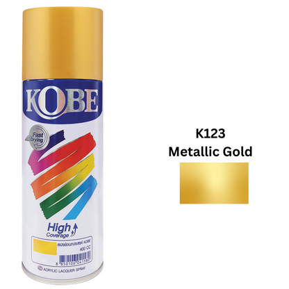 Kobe Spray Paints , Gold Color range,  400ml premium grade aerosol spray, All purpose paint