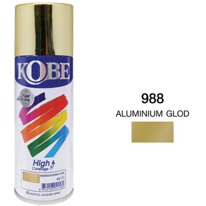 Kobe Spray Paints , Gold Color range,  400ml premium grade aerosol spray, All purpose paint