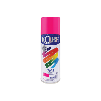 Kobe Spray Paints, Fluorescent Colors, Neon Glow, 400ml premium grade aerosol spray, All purpose paint