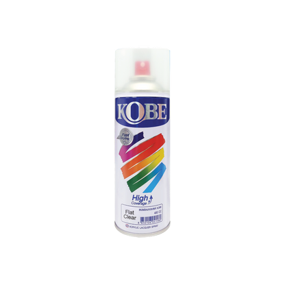 Kobe Spray Paint - Clear/Matte Lacquer  - 400ml premium grade aerosol spray, All purpose paint