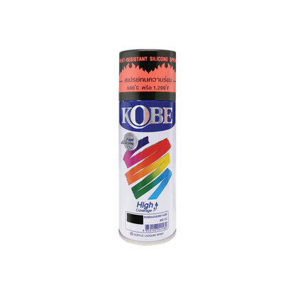 Kobe Heat Resistant Spray Paint, 600 degrees celsius/1200 degree Fahrenheit - Black & Silver