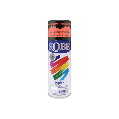 Kobe Heat Resistant Spray Paint, 600 degrees celsius/1200 degree Fahrenheit - Black & Silver